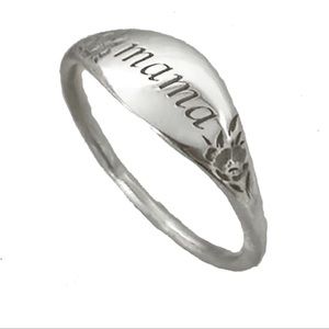 Mama Ring Silver Colored Metal Fashion Ring